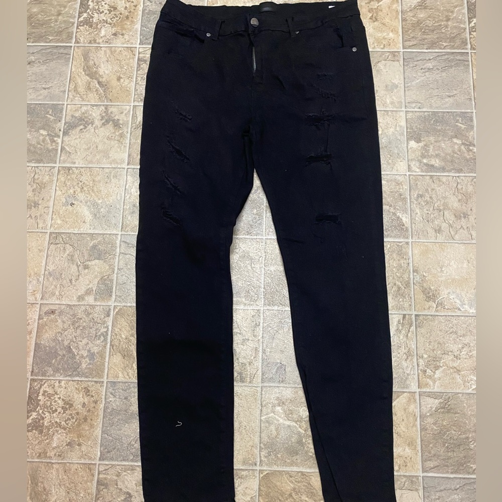 Bleecker and Mercer black jeans Sz 40x34 skinny fit